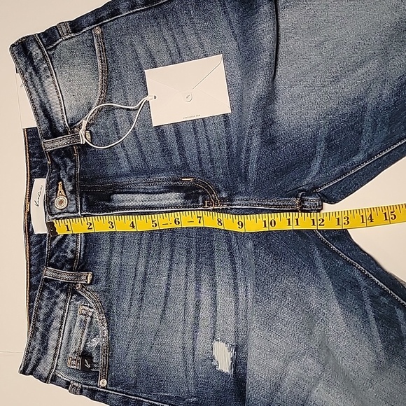 KanCan Blue Jeans Denim Pants Relaxed Fit Distressed Boyfriend Cuffed 9 28‎ - Picture 13 of 15